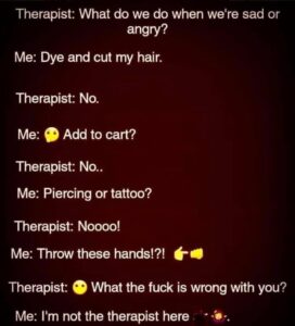 Therapy humor